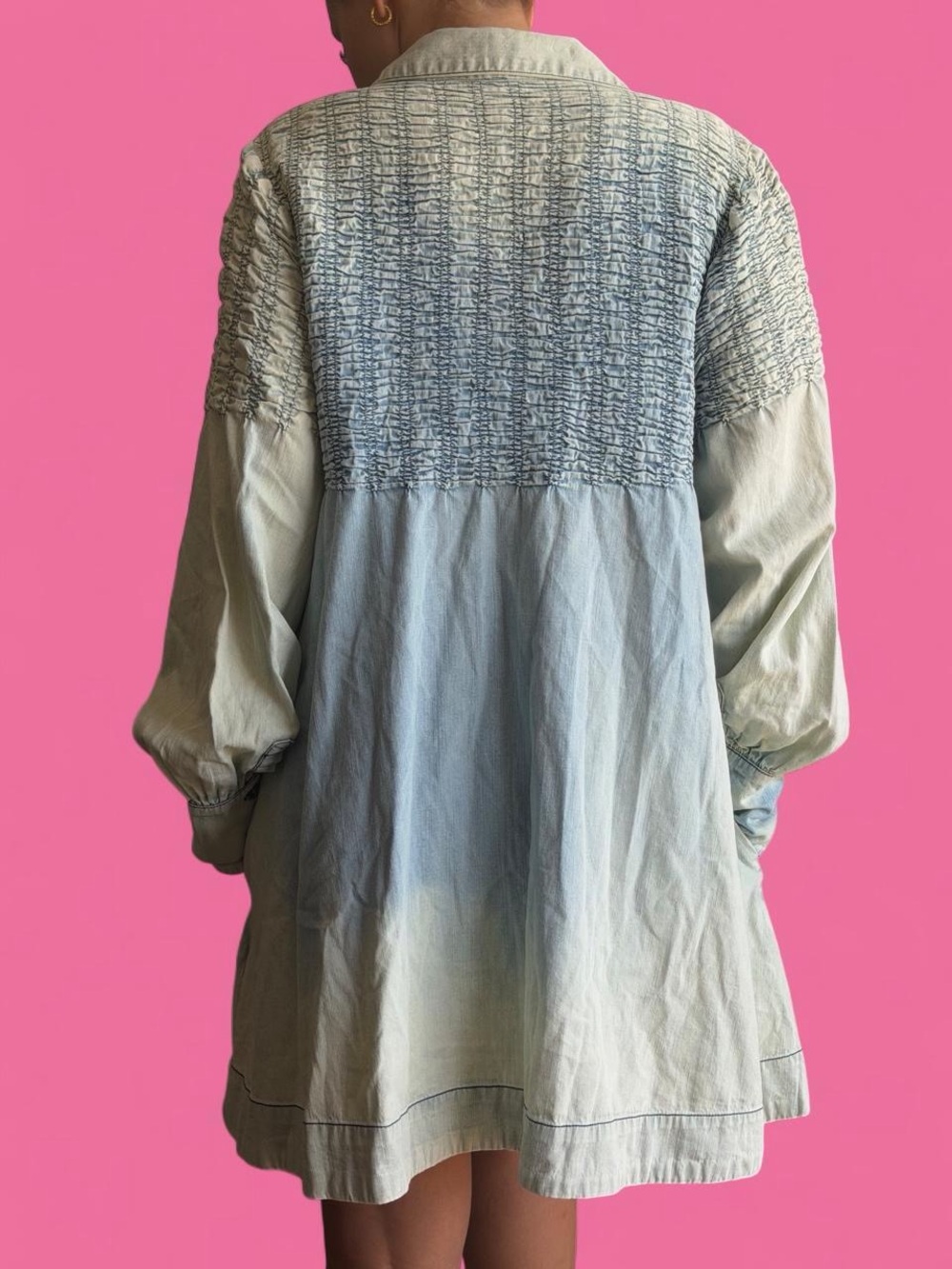 Free people denim ombre mini dress - Picture 2 of 8